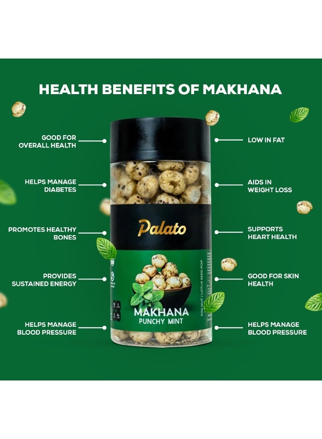 Palato Premium Gourmet Jumbo Size Makhana (Foxnut) Punchy Mint - Image 2